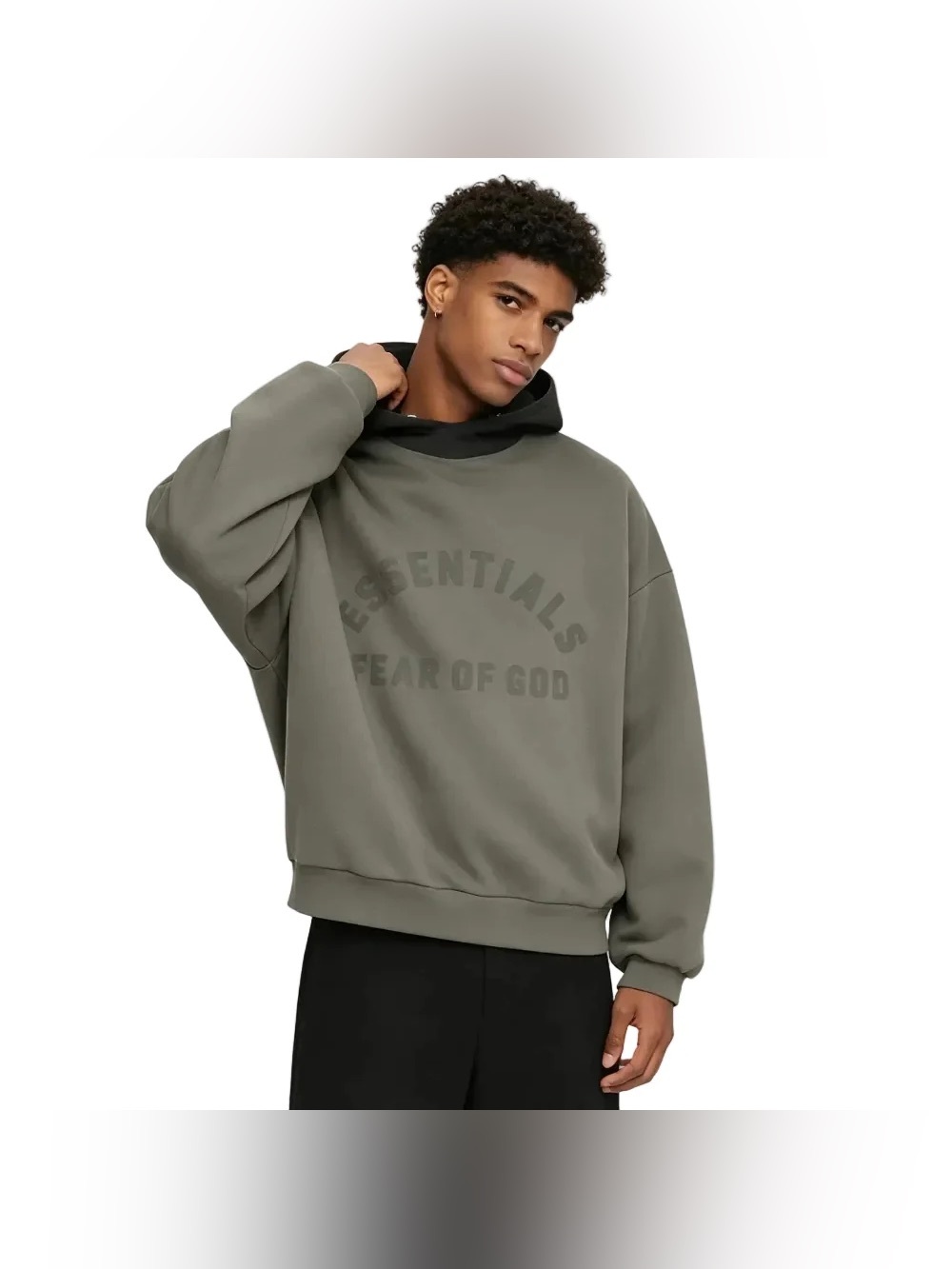 Fear of God Essentials Hoodie Size XXL Dark Heather Oatmeal Ink